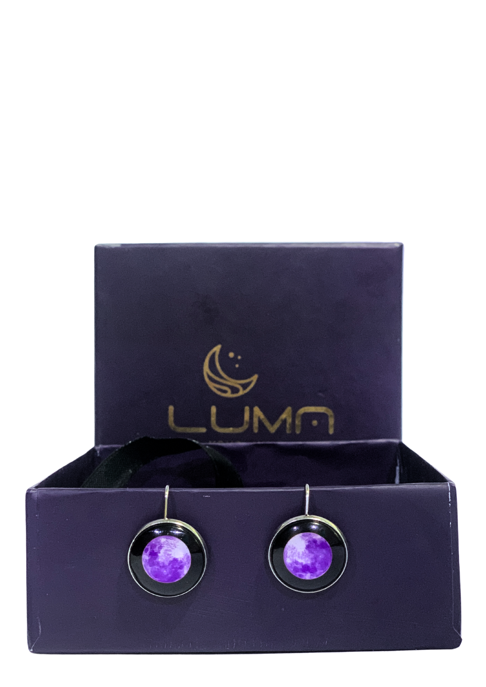 LUNAR EYE EARRINGS - PURPLE