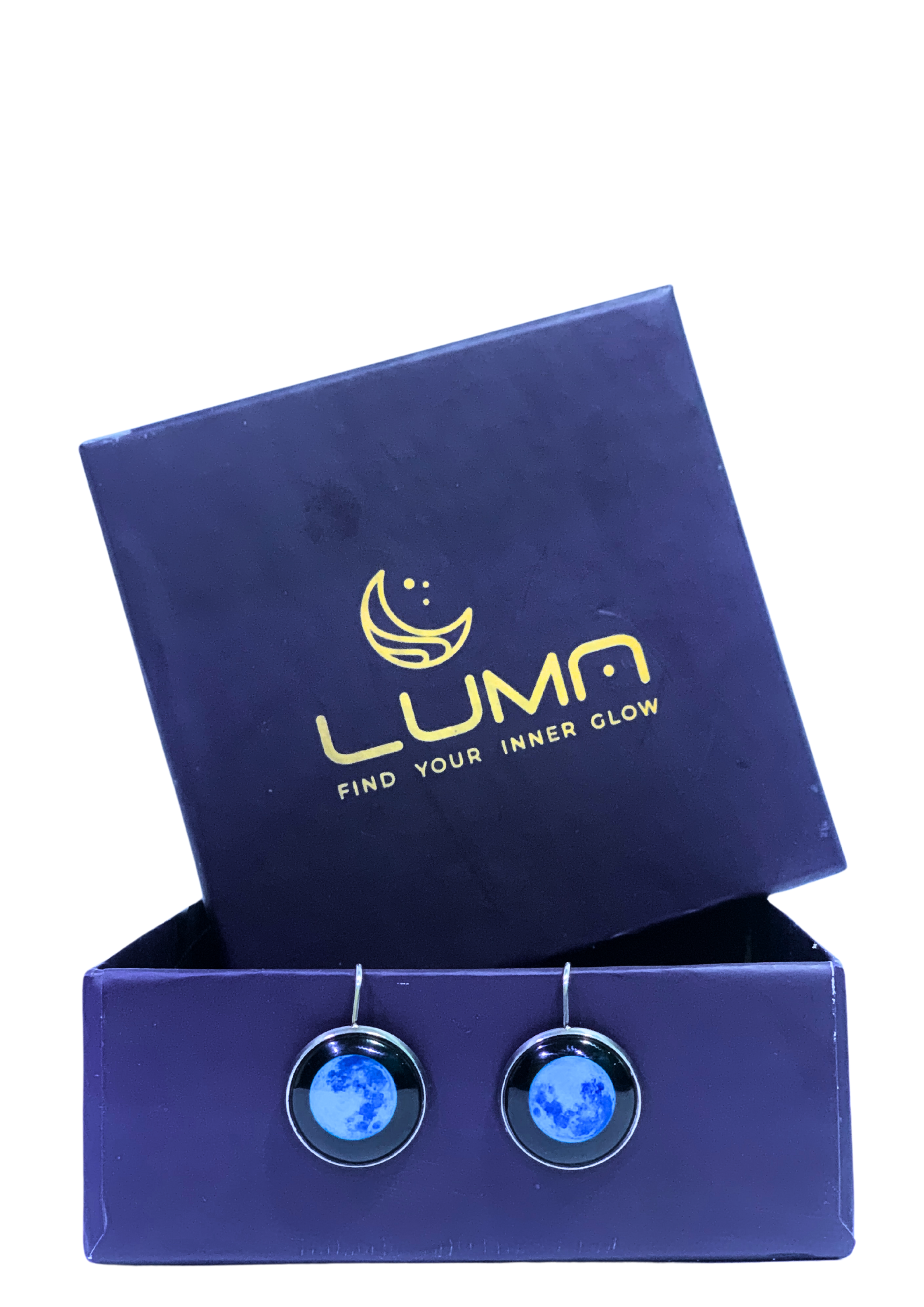 LUNAR EYE EARRINGS - BLUE