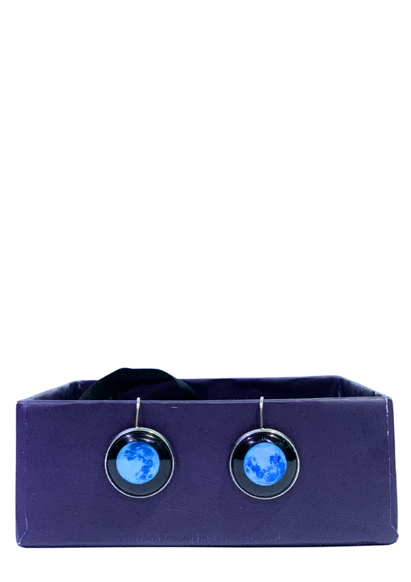 LUNAR EYE EARRINGS - BLUE