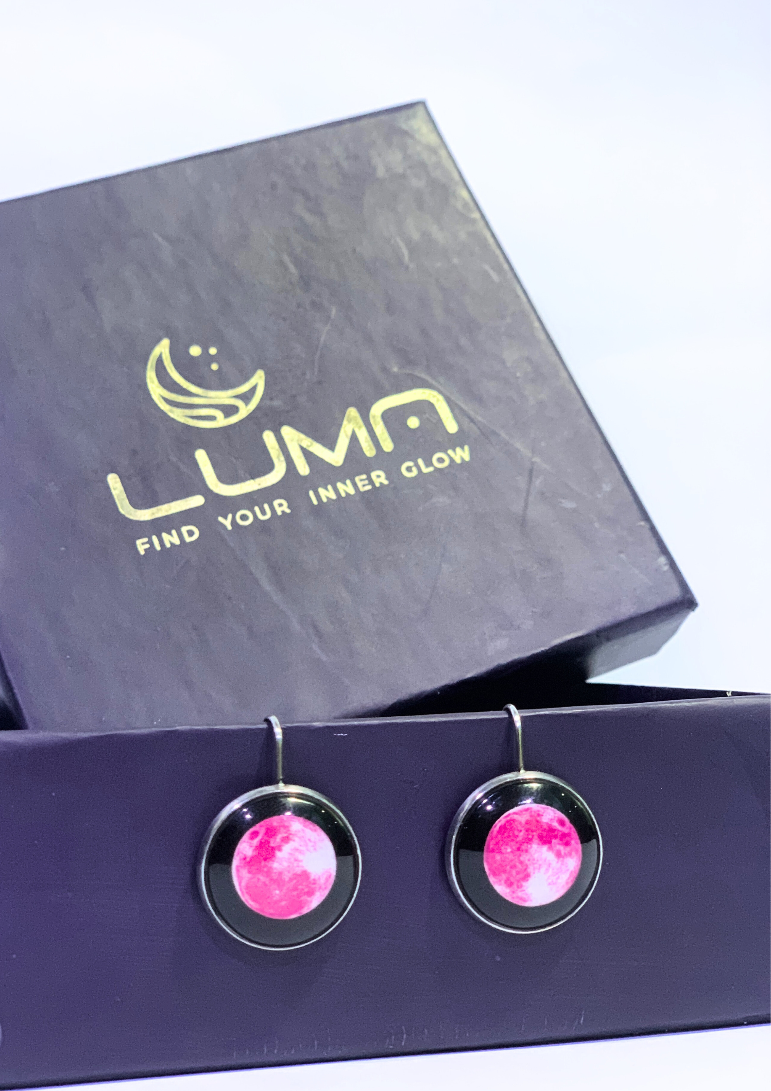 LUNAR EYE EARRINGS - PINK