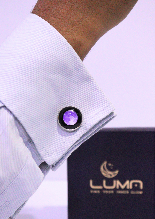 LUNAR EYE CUFFLINKS - PURPLE