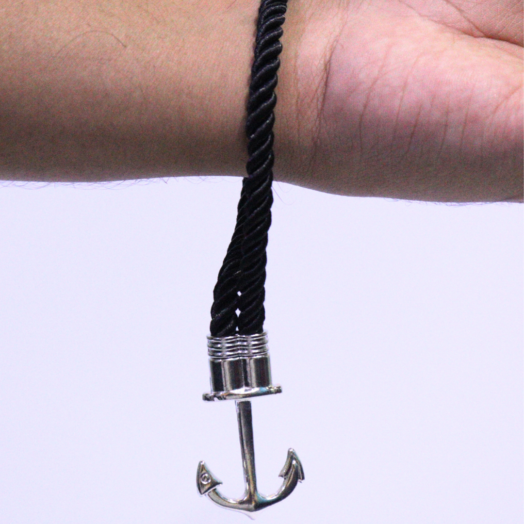 ANCHOR LINK BRACELET BLACK