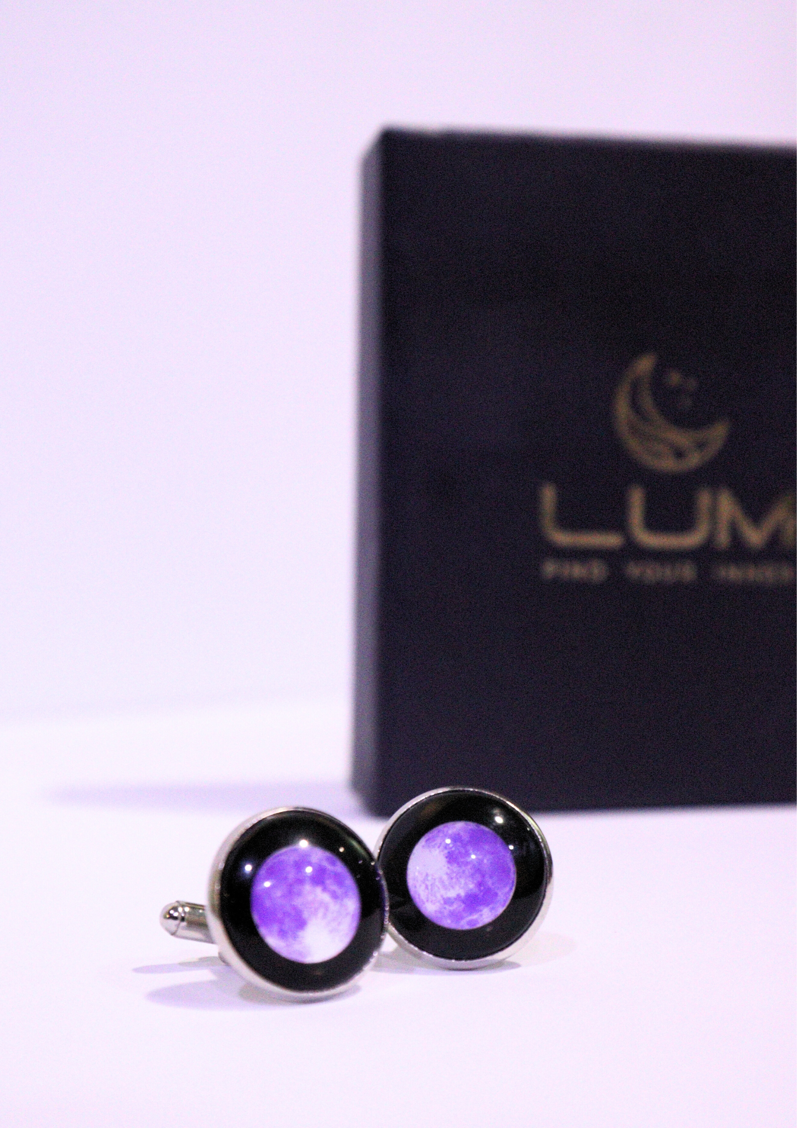 LUNAR EYE CUFFLINKS - PURPLE