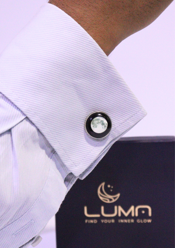 LUNAR EYE CUFFLINKS - WHITE