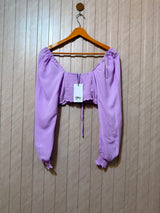 Chest Small  Length 12  Fabric Cotton Silk Women's Elegant Full Sleeve Top