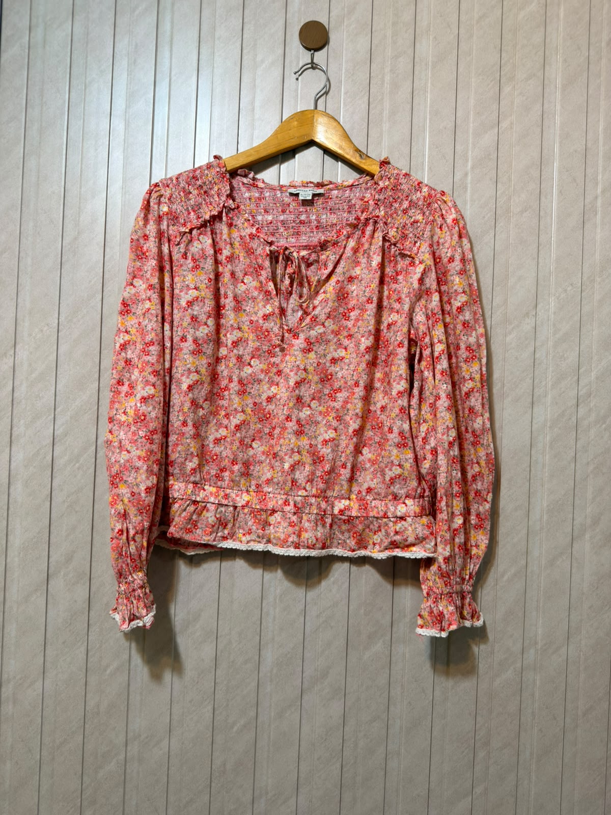 Chest 21  Length 21  Fabric Linen Women's Signature Full Sleeve Top