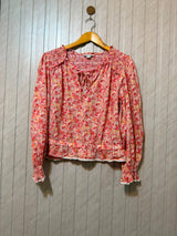 Chest 21  Length 21  Fabric Linen Women's Signature Full Sleeve Top