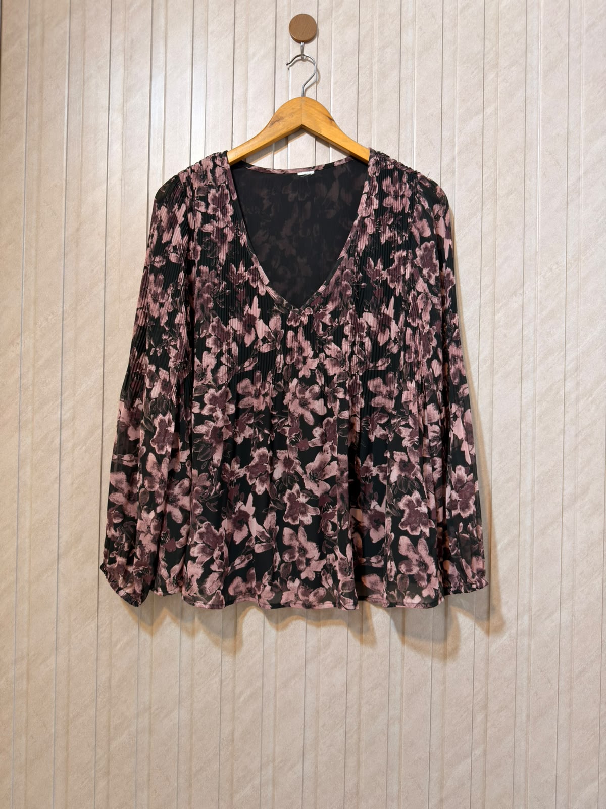 Chest 18  Length 26  Fabric Chiffon Women's Trendy Full Sleeve Top