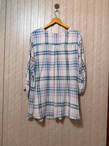 Chest 26  Length 31  Fabric Linen Women's Sophisticated Full Sleeve Top
