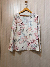 Chest 21  Length 26  Fabric Chiffon Women's Polished Full Sleeve Top