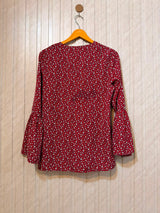 Chest 17  Length 25  Fabric Silk Women's Elegant Casual Top