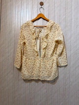 Chest 18  Length 23  Fabric Chiffon Women's Refined Casual Top