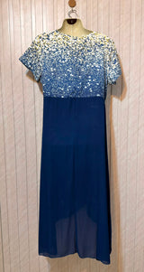 Chest 19  Length 37 to 48  Fabric Chiffon Exclusive Long Maxi