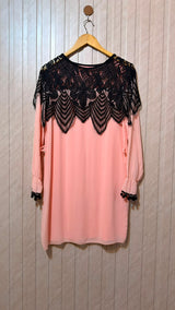 Chest 17  Length 32  Fabric Chiffon Women's Everyday Extended Top