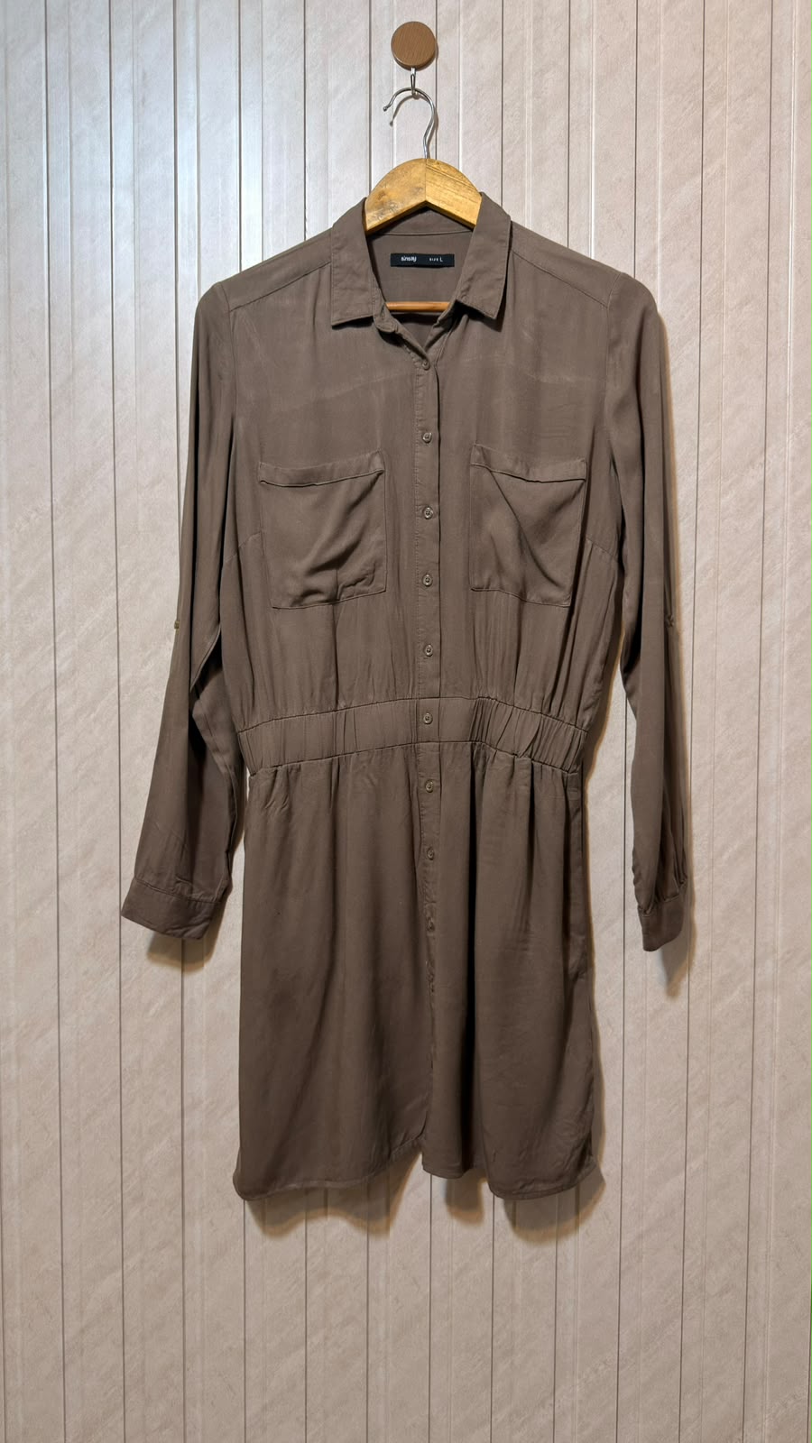 Chest 19  Length 35  Fabric Linen Women's Relaxed Long Top