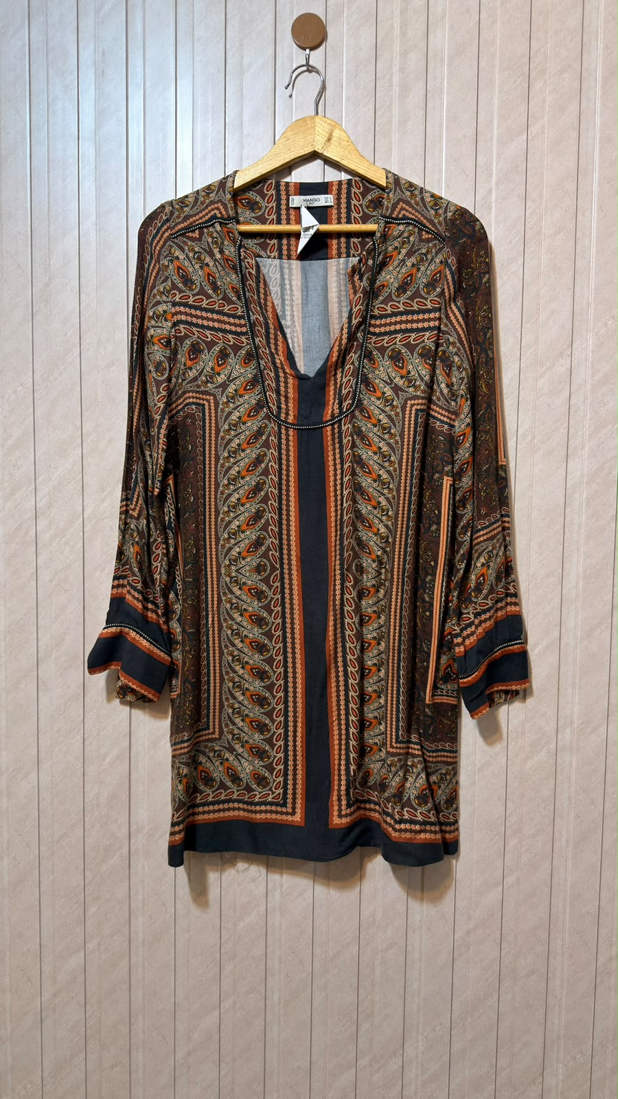 Chest 17  Length 32  Fabric Linen Women's Versatile Long Top