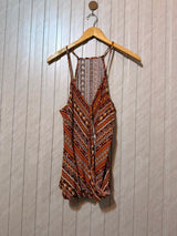 Chest 19  Length 25  Fabric linen Women's Refined Sleeveless Top