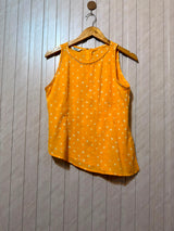 Chest 17  Length 21  Fabric Cotton Women's Smart Sleeveless Top