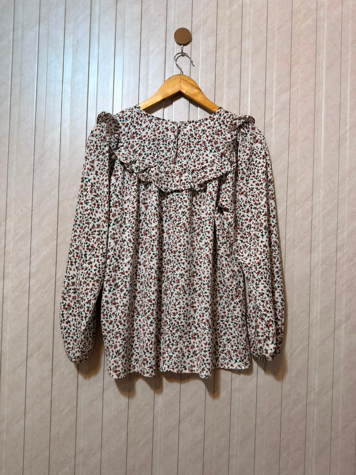 Chest 19  Length 24  Fabric Chiffon Women's Casual Full Sleeve Top