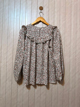 Chest 19  Length 24  Fabric Chiffon Women's Casual Full Sleeve Top