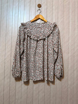 Chest 19  Length 24  Fabric Chiffon Women's Casual Full Sleeve Top