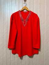 Chest 19  Length 28  Fabric Chiffon Women's Essential Full Sleeve Top