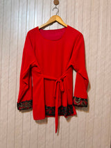 Chest 20  Length 27  Fabric Chiffon Women's Smart Full Sleeve Top