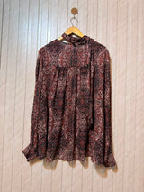Chest 28  Length 26  Fabric Chiffon Women's Casual Full Sleeve Top