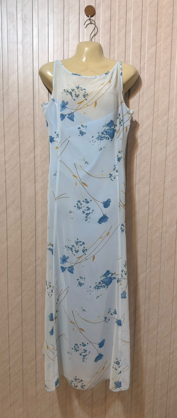 Chest 19  Length 52  fabric Chiffon Women's Elegant Long Maxi