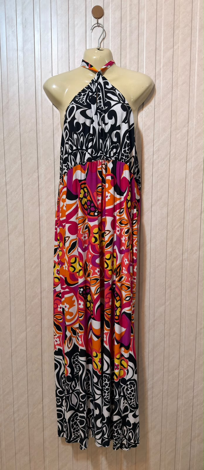 Chest 21  Length 58  Fabric silk jersey  Women's Signature Long Maxi