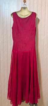 Chest 19  Length 52  Fabric Silk Jersey Women's Graceful Long Maxi