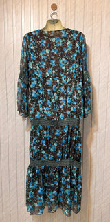 Chest 22  Length 50  Fabric Chiffon Chic Western Maxi Dress for Women