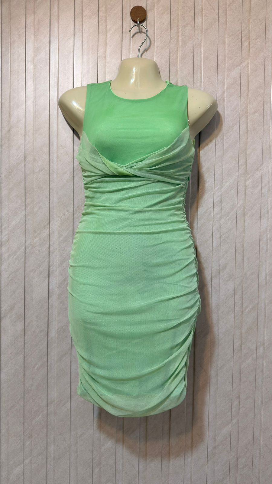 Chest 17  Length 30  Fabric Net Elegant Western Mini Dress for Women