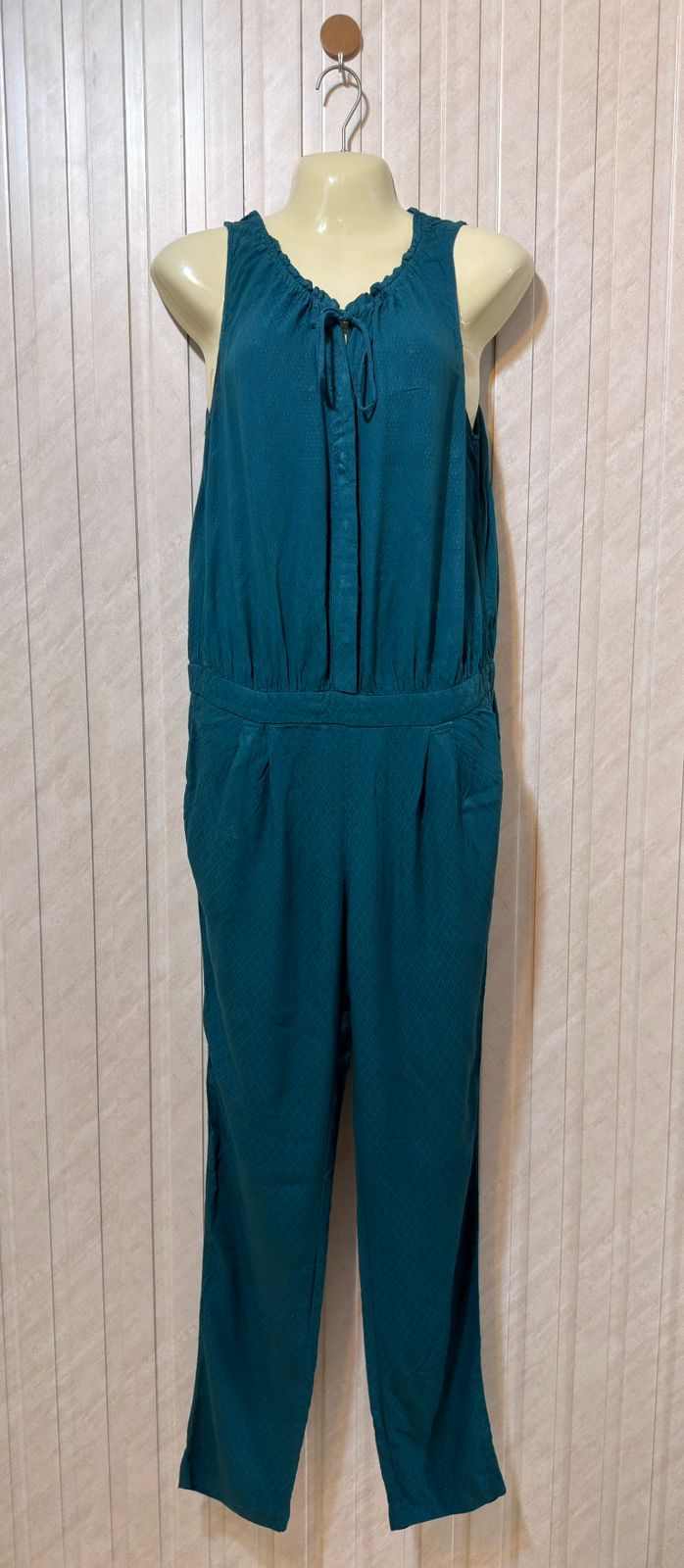 Chest 19  Length 59  Fabric Linen Women’s Premium Long Jumpsuit
