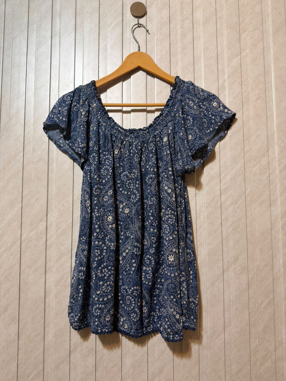 Chest 22  Length 24  Fabric Rayon Trendy Western Branded Women’s Half Sleeve Top