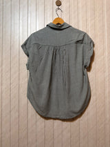 Chest 21  Length 24  Fabric Linen Women’s Trendy Western Half Sleeve Top