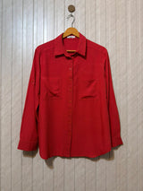 Chest 20  Lenght 27  Fabric Linen Stylish Full Sleeves Top for Women