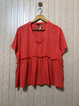Chest 21  Lenght 23 to 25  Fabric Linen Women’s Western Half Sleeve Shirt