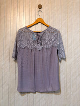 Chest 21  Lenght 25  Fabric Linen Women's Summer Half Sleeve Top