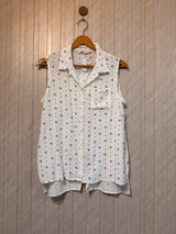 Chest 19  Lenght 24 to 26  Fabric Linen Classic Sleeveless Top