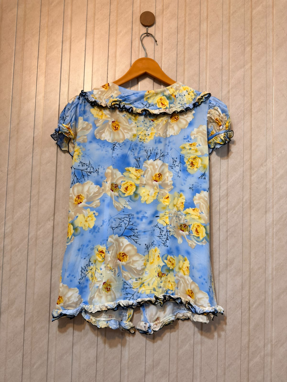 Chest 19  Lenght 25  Fabric Linen Women's Comfort Half Sleeve Top