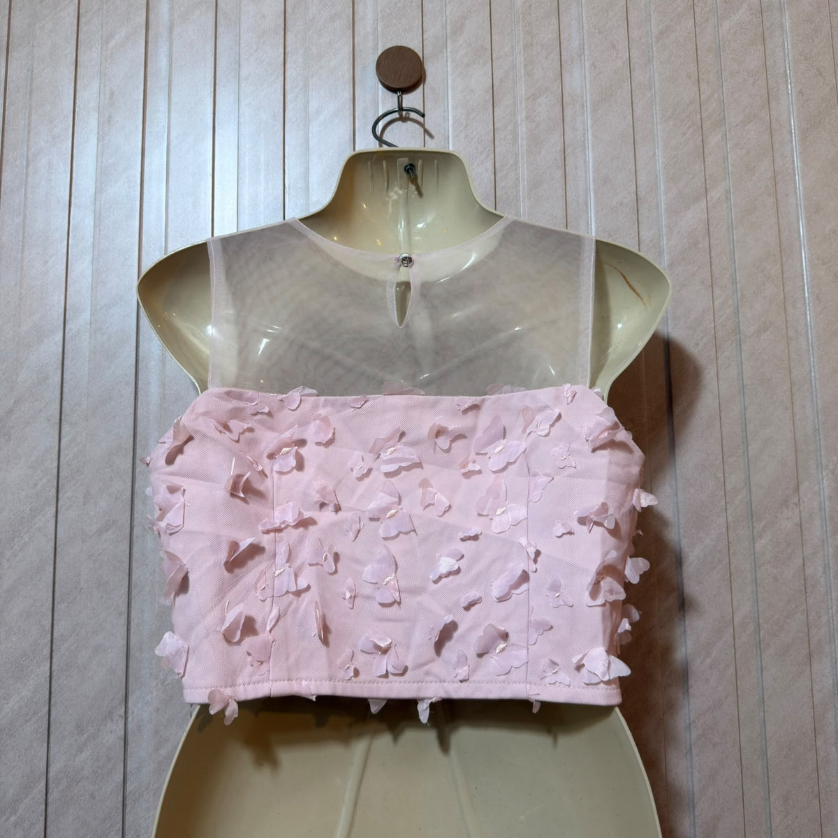 Chest 18  Length 15  Fabric Net And Silk Trendy Branded Crop Top for Women
