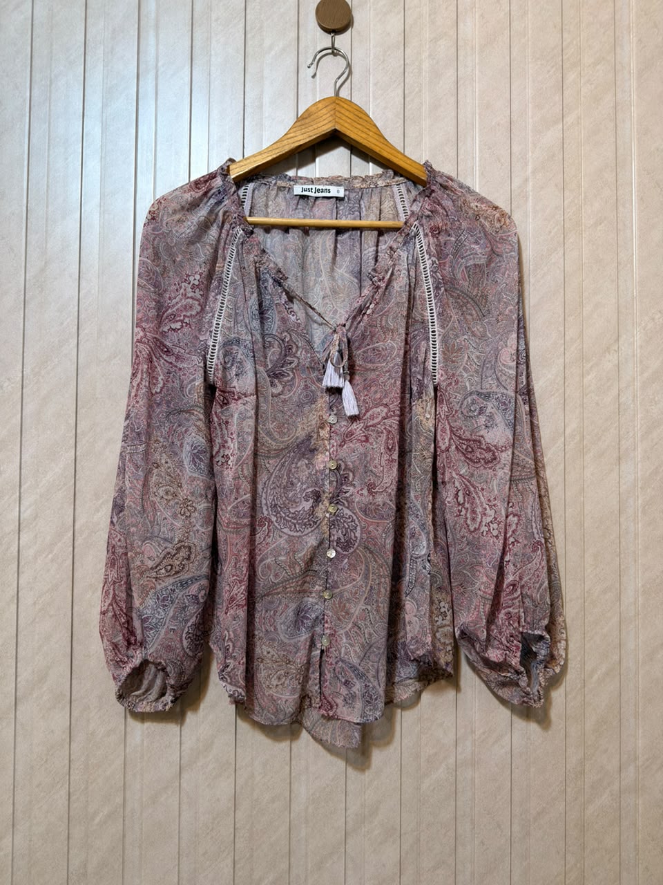 Chest 19  Length 25  Fabric Chiffon Elegant Women’s Long Sleeve Casual Top