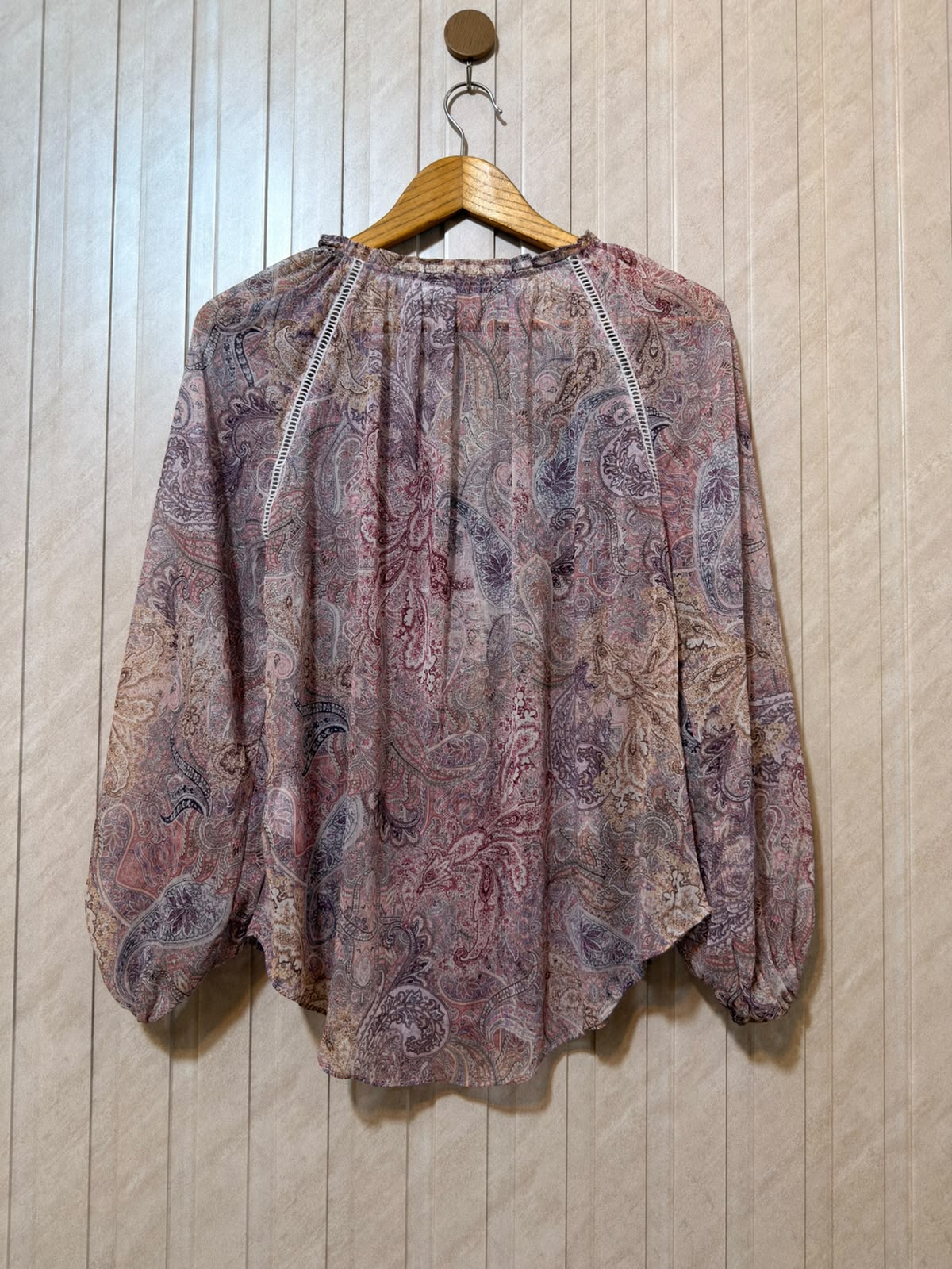 Chest 19  Length 25  Fabric Chiffon Elegant Women’s Long Sleeve Casual Top