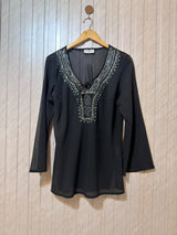 Chest 21  Length 28  Fabric Chiffon Women’s Luxury Style Western Full Sleeve Top