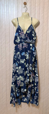 Chest 17  Length 45  Fabric Chiffon Chic Western Style Long Maxi Dress