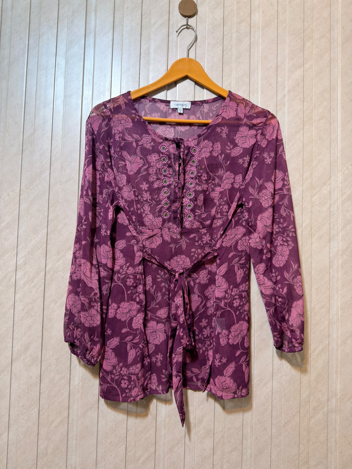 Chest 20  Lenght 25  Fabric Chiffon Women’s Sophisticated Full Sleeve Top