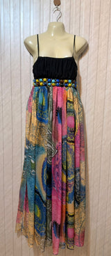 Chest 17  Lenght 56  Fabric chiffon Women’s Classic Western Long Maxi