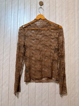 Chest 18  Lenght 22  Fabric net Women’s Chic Full Sleeve Top