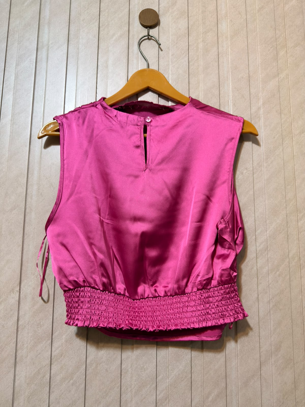 Chest 18  Length 18  Fabric Silk Women’s Modern Branded Crop Top